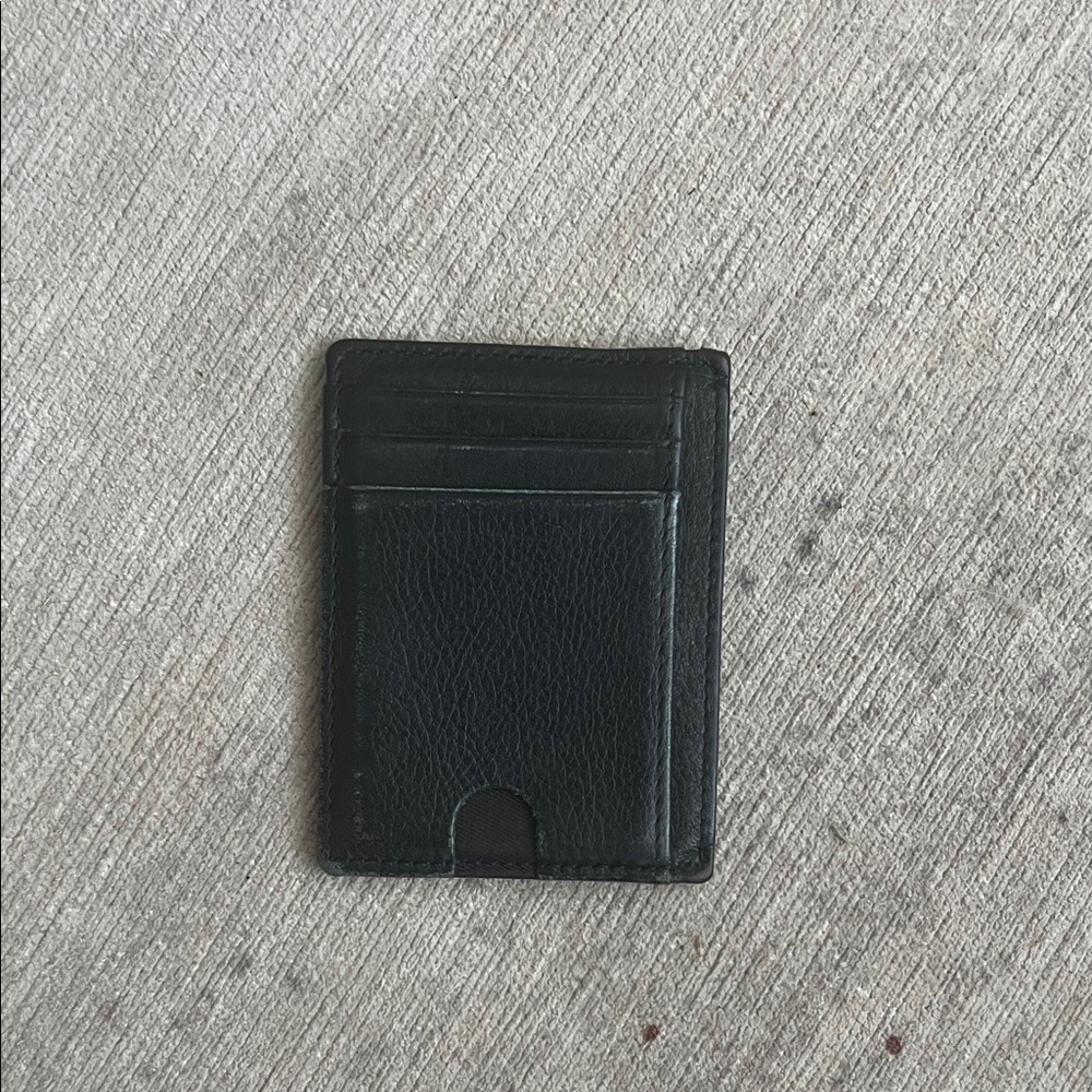 Black Leather Card Holder